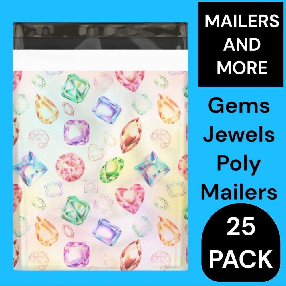 25 10X13 Poly Mailers Gems & Jewels PRICE IS FIRM - Picture 6 of 13